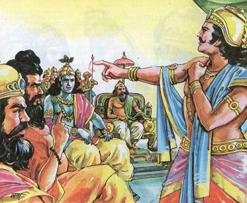 Duryodhana repling to Krishna's remarks